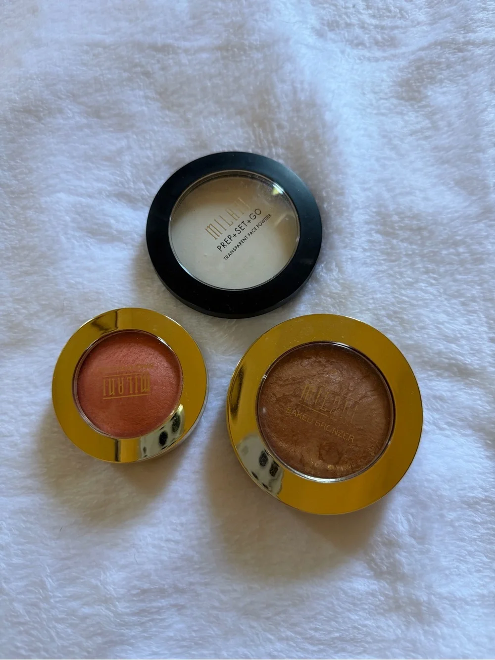 Milani cosmetics blush, bronzer, powder lot